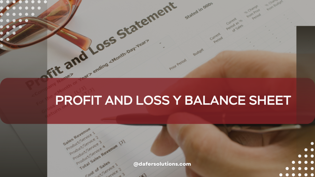 Profit and Loss y Balance Sheet