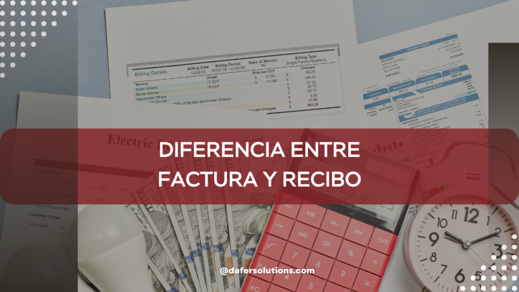 diferencia entre factura y recibo