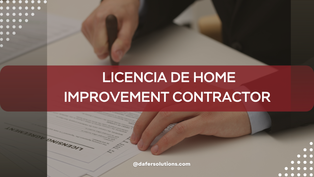licencia de Home Improvement Contractor